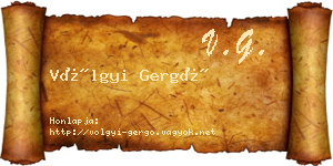 Völgyi Gergő névjegykártya