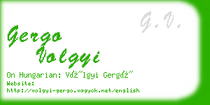 gergo volgyi business card